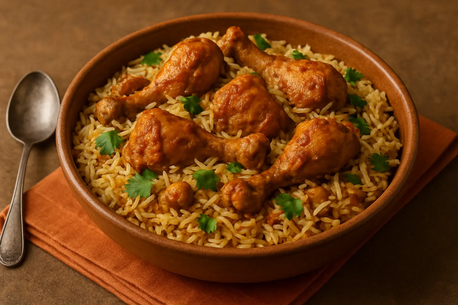 Hähnchen-Biryani-Festmahl